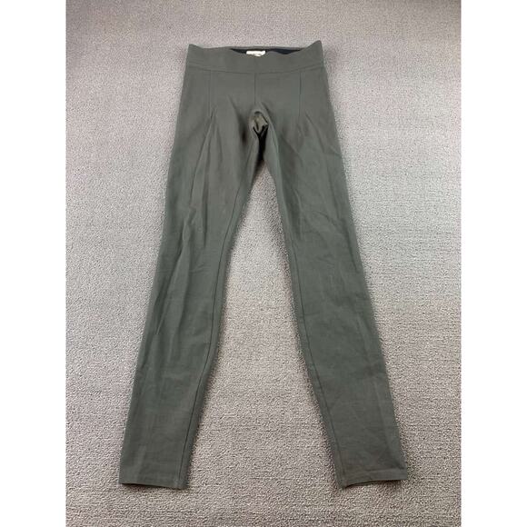 Y2K Helmut Lang Women P XS Olive Green Stretch Slim Pull On Leggings USA Made - Picture 1 of 8
